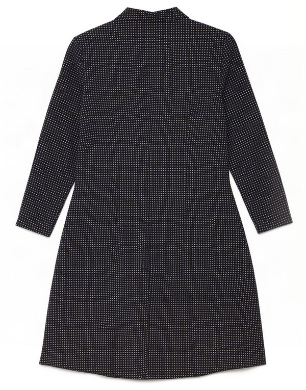 Giorgio Armani Abito tubino da donna UK 10 Small Navy Blue Spotted