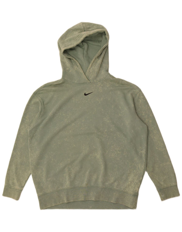 Felpa con cappuccio Nike da uomo, vestibilità ampia, cotone tie dye, verde medio