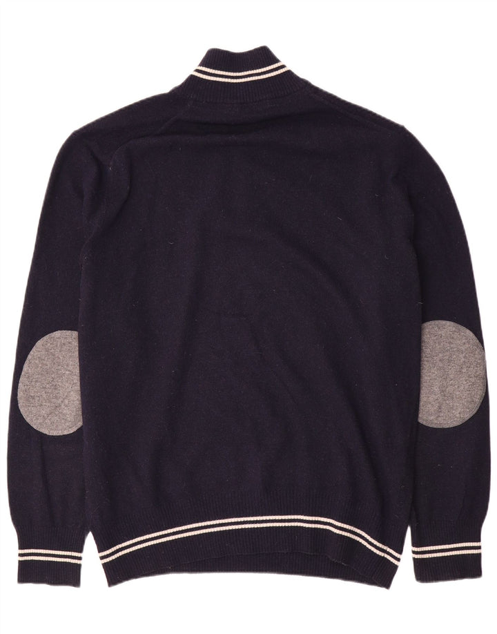 Maglione da uomo North Sails con zip e collo 2XL in lana blu navy
