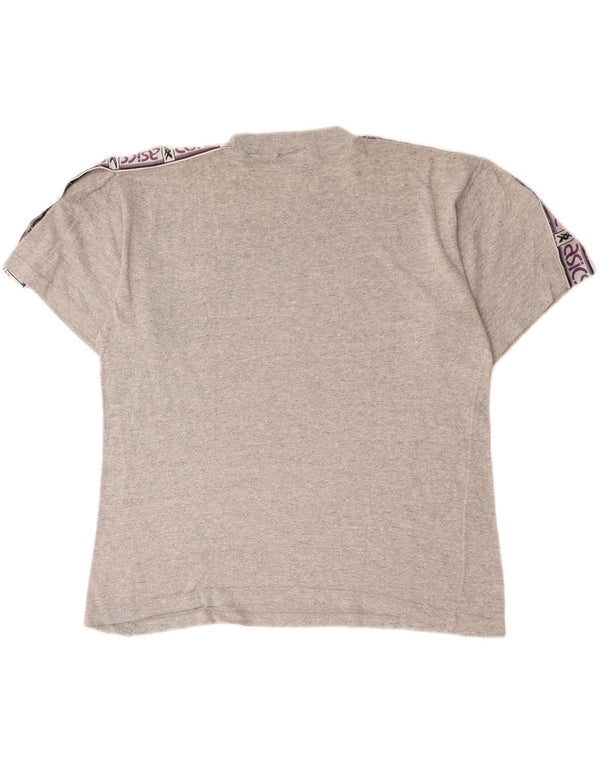 T-shirt grafica da uomo Asics, top in acrilico chiazzato grigio medio