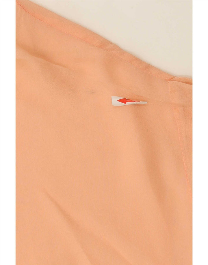 Top corto da donna vintage IT 44 Seta arancione medio