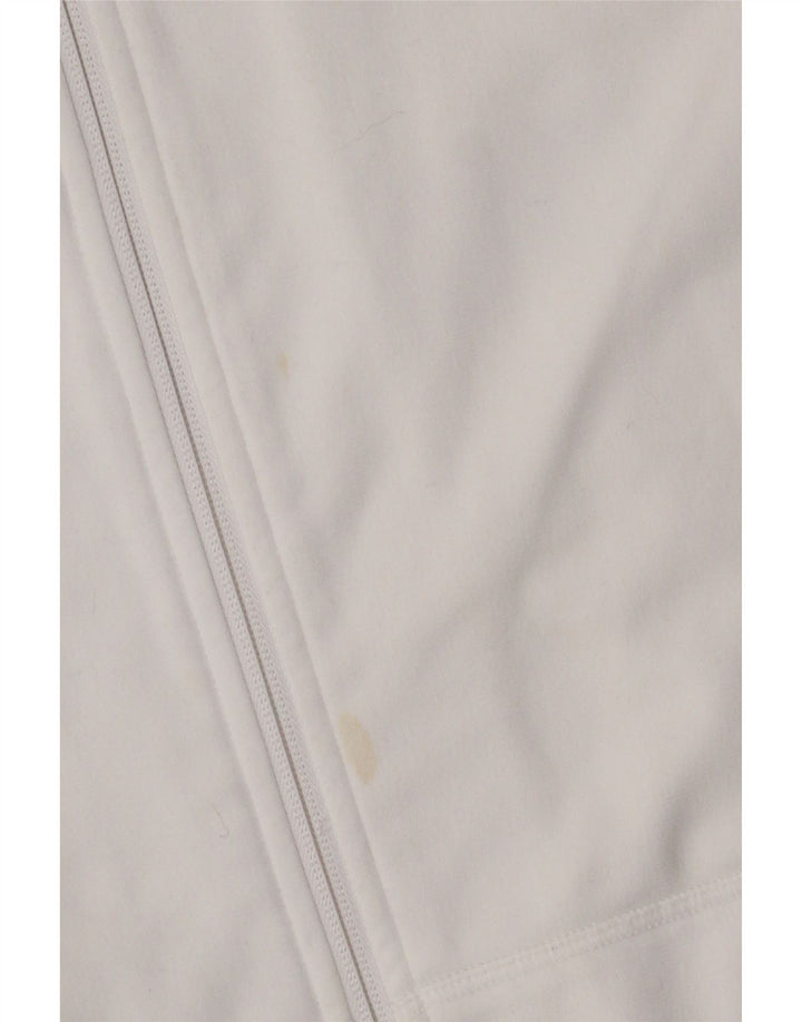 Felpa con cappuccio e zip grafica Adidas da ragazzo 15-16 anni in poliestere bianco