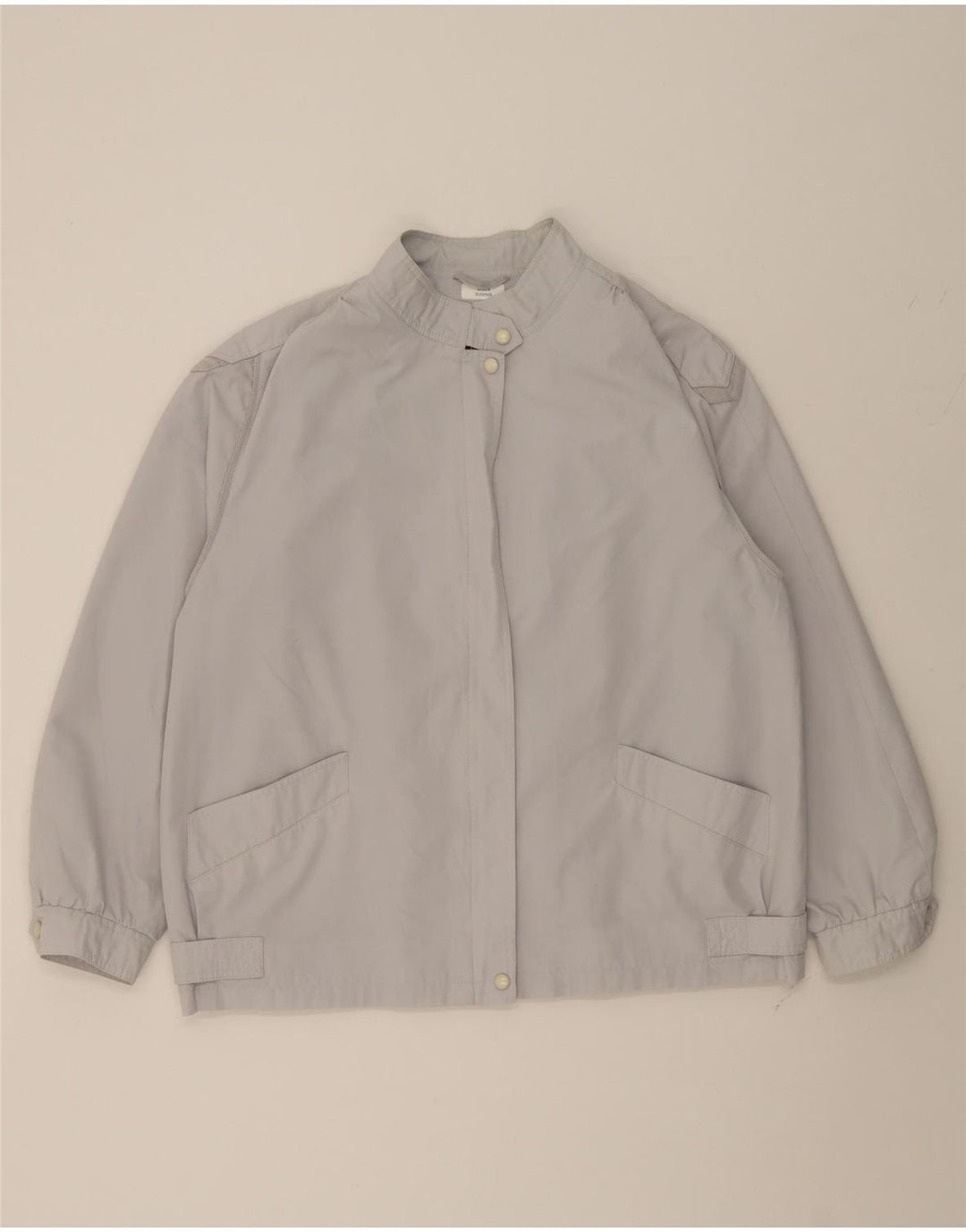 VINTAGE Womens Bomber Jacket UK 18 XL Grey Vintage Vintage and Second-Hand Vintage from Messina Hembry 