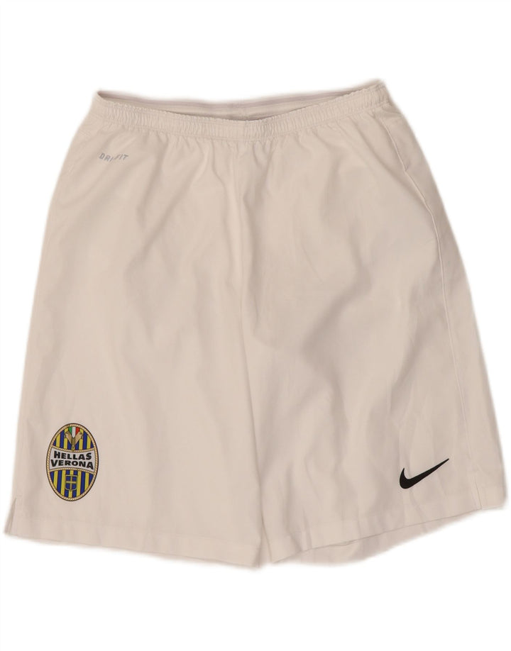 Pantaloncini sportivi Nike HELLAS VERONA da uomo, poliestere bianco medio