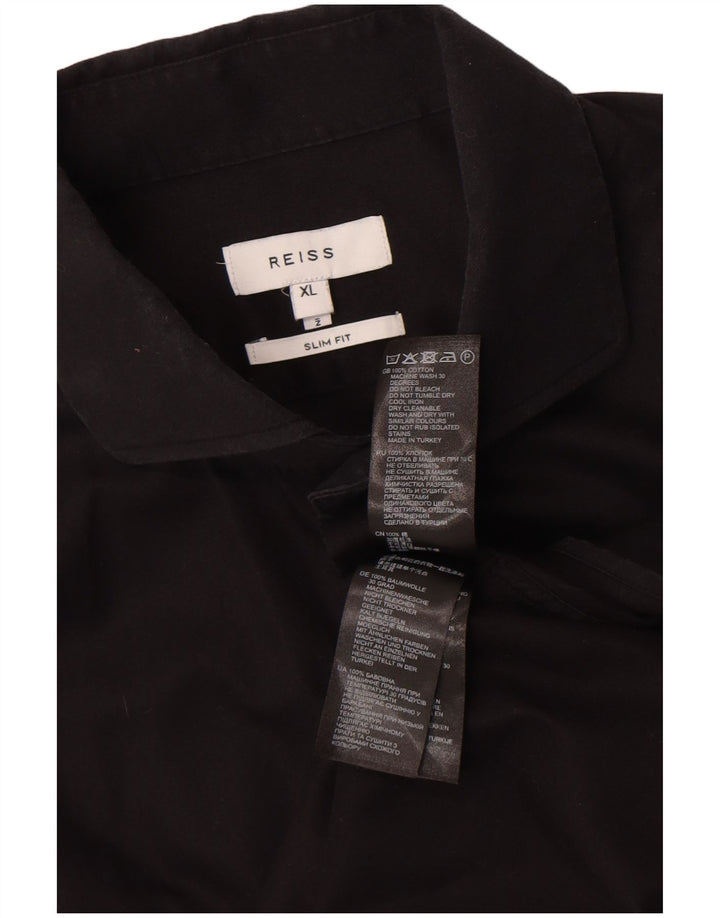 Camicia Reiss da donna slim fit XL in cotone nero