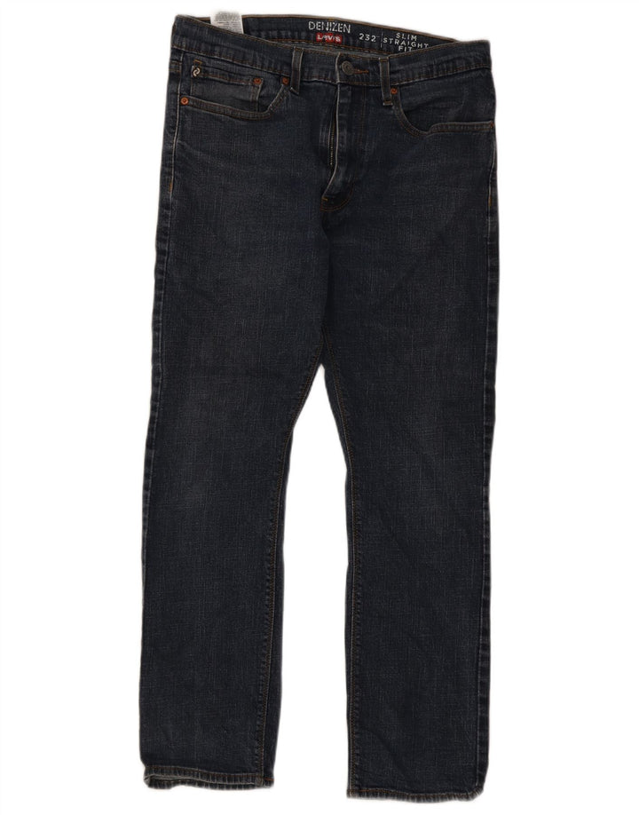 Jeans dritti slim Denizen da uomo Levi's W34 L30 cotone blu navy