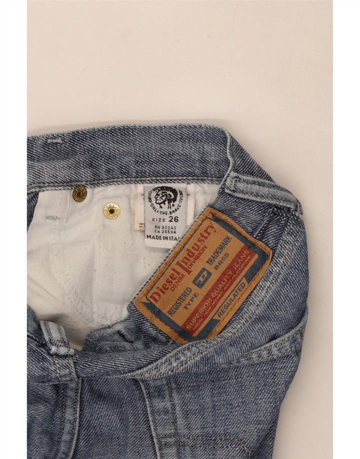 Jeans dritti da donna Diesel W26 L32 cotone blu