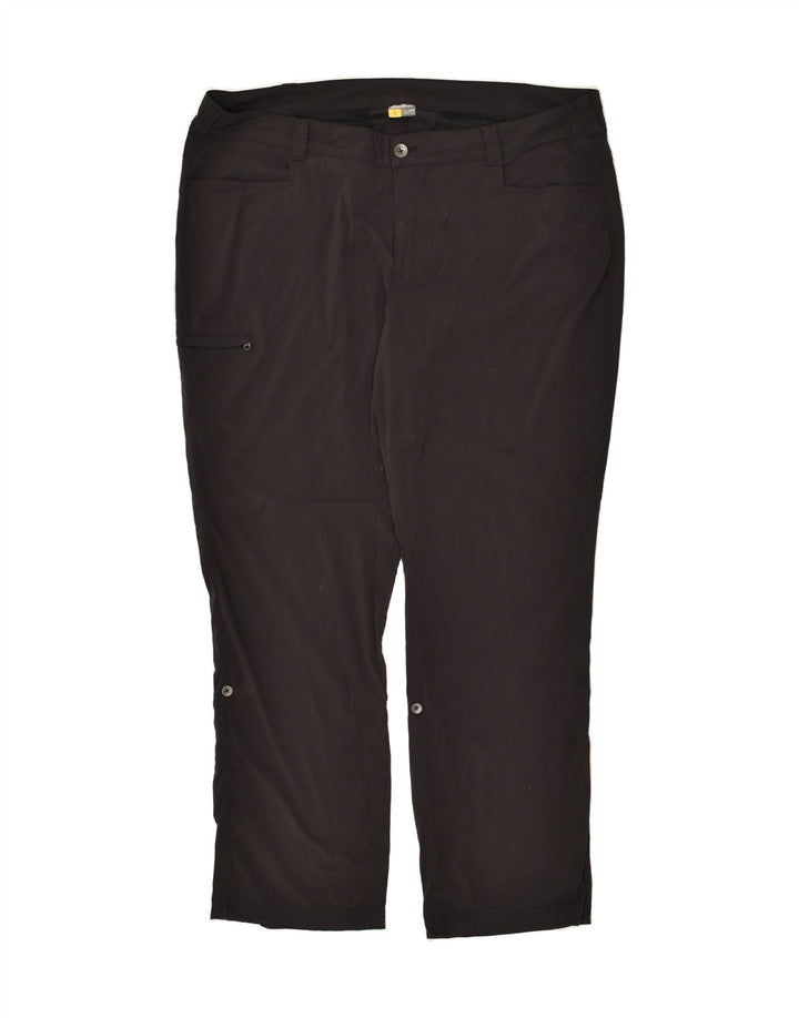 EDDIE BAUER Womens Slim Casual Trousers W44 L31 Black Nylon | Vintage Eddie Bauer | Thrift | Second-Hand Eddie Bauer | Used Clothing | Messina Hembry 