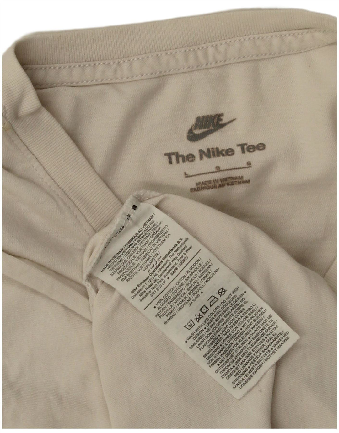 T-shirt da uomo NIKE Top grande in cotone bianco