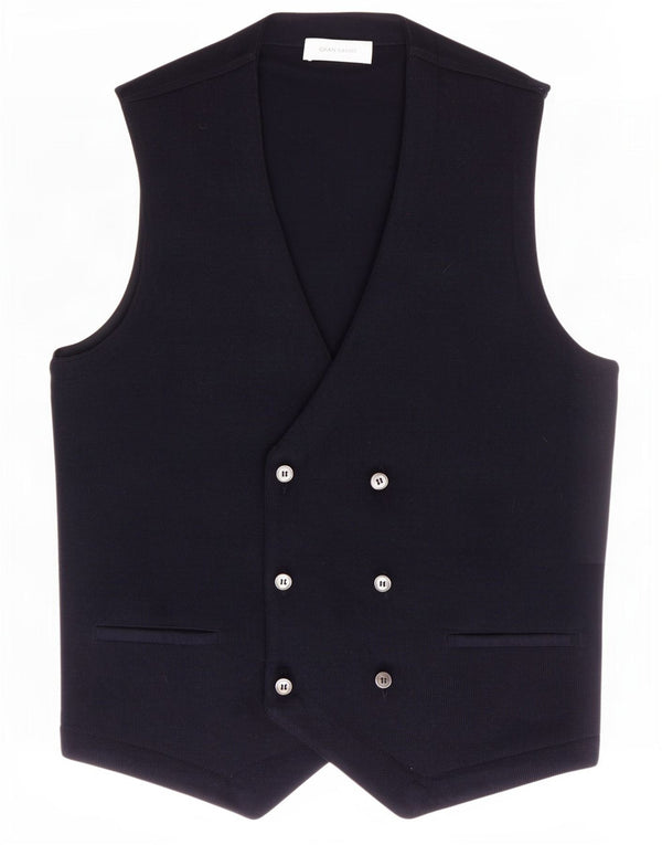 Gilet Doppiopetto Uomo Gran Sasso in Maglia IT 50 Blu Navy Medio