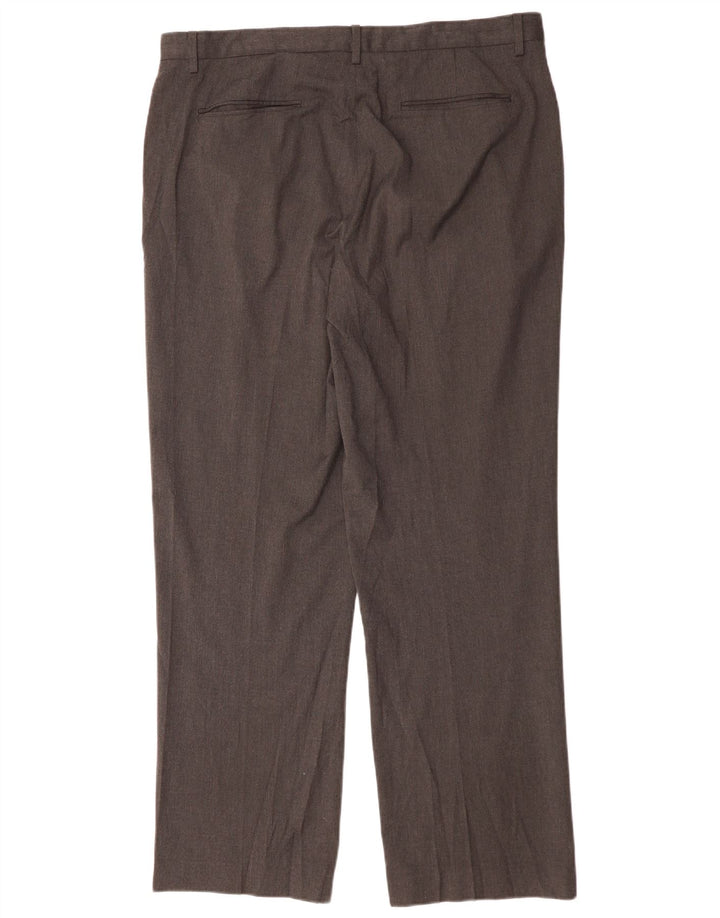 Pantaloni chino dritti da uomo Calvin Klein W36 L32 poliestere grigio