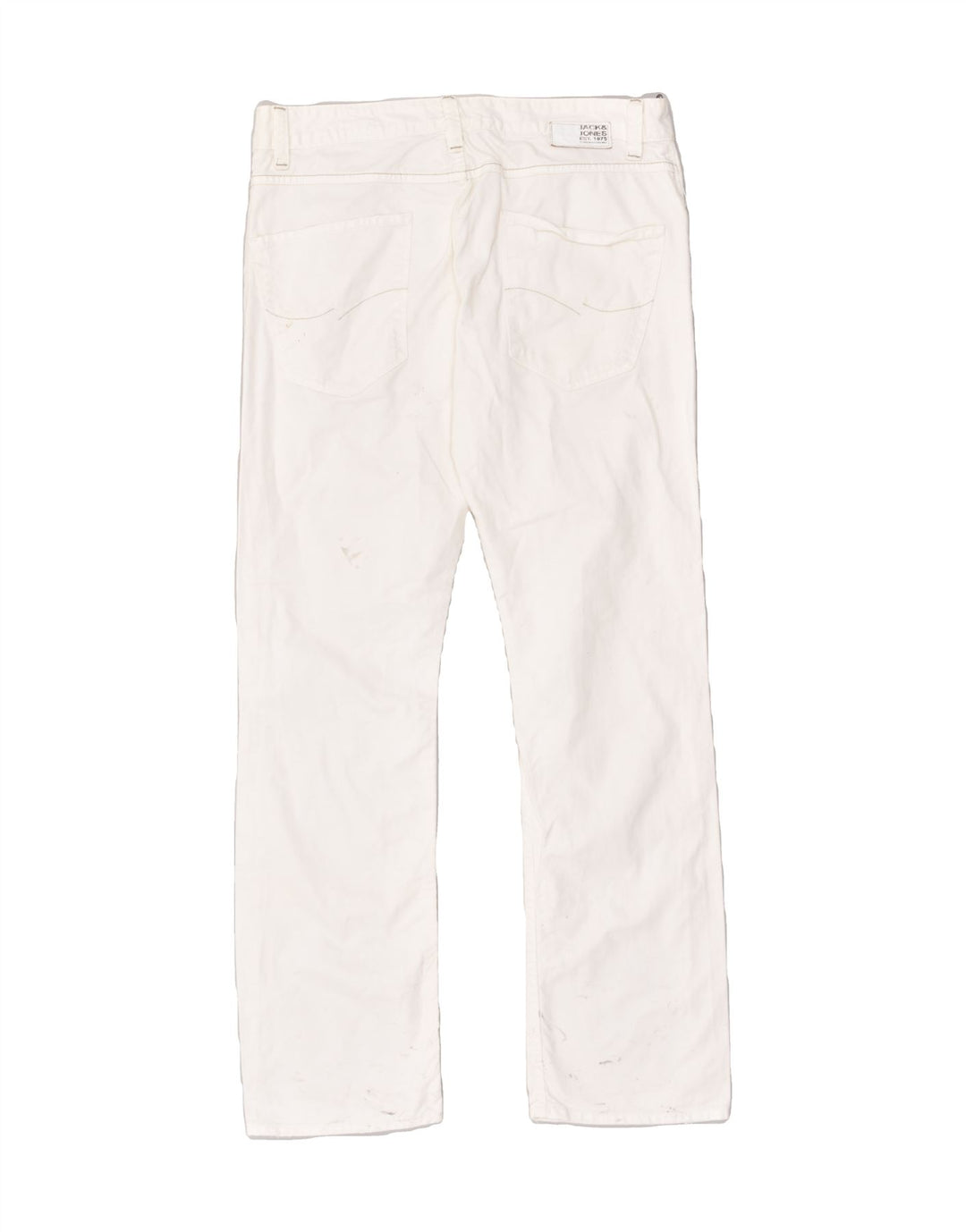 JACK & JONES Womens Straight Jeans W34 L34  White Cotton | Vintage Jack & Jones | Thrift | Second-Hand Jack & Jones | Used Clothing | Messina Hembry 