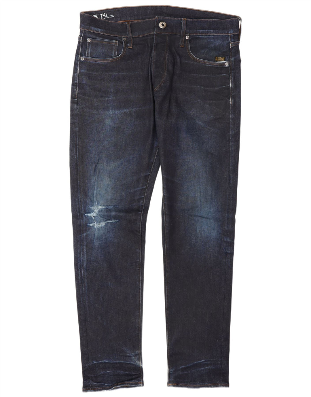 G-STAR Jeans affusolati regolari 3301 da uomo W34 L32 in cotone blu navy