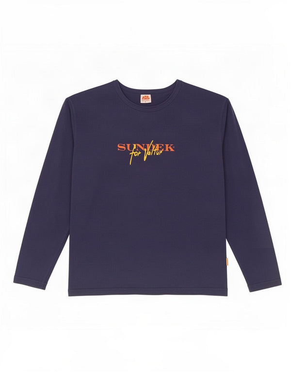 Top grafico da uomo Sundek manica lunga grande blu navy