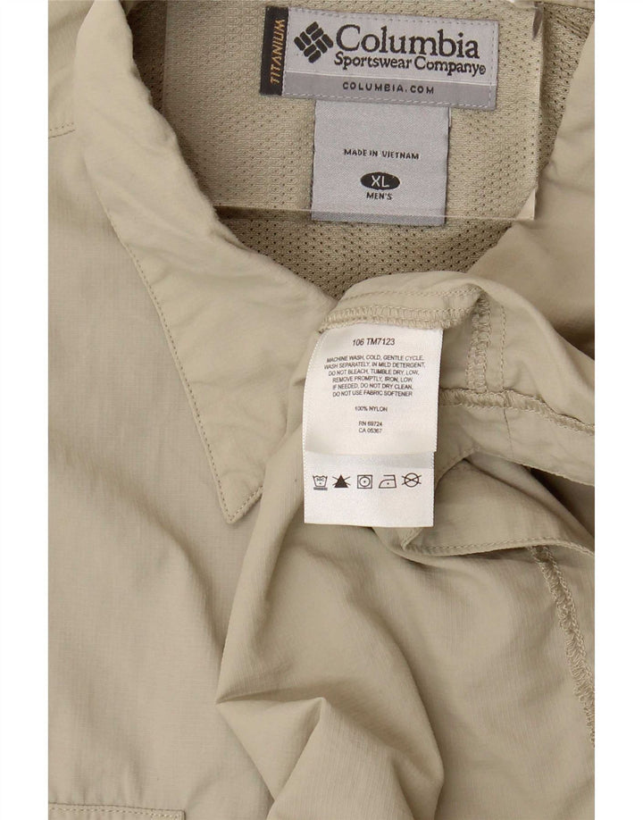 Camicia da uomo Columbia XL in nylon beige