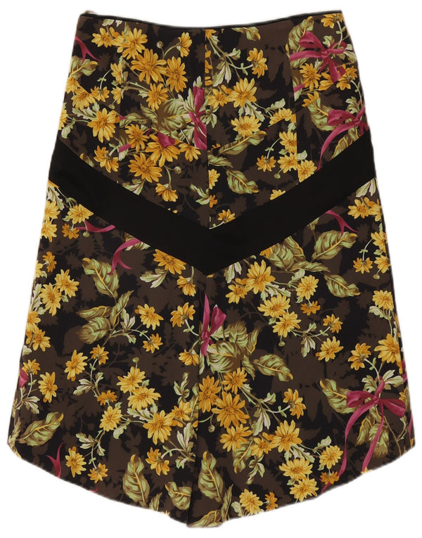 Gonna dritta da donna Karen Millen UK 12 media W30 floreale multicolore