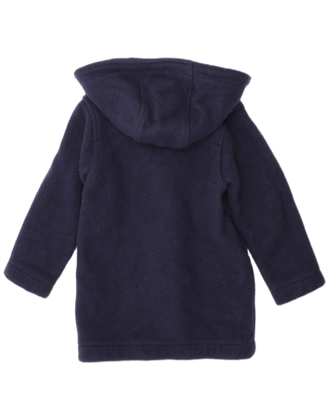 Montgomery con cappuccio da bambino Benetton 3-4 anni XS Blu Navy Lana