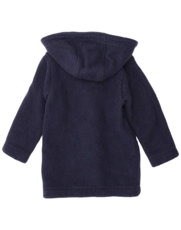 Montgomery con cappuccio da bambino Benetton 3-4 anni XS Blu Navy Lana