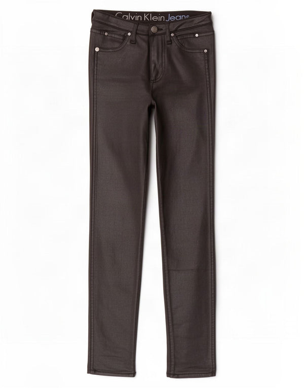 Pantaloni casual skinny da donna Calvin Klein W26 L28 neri