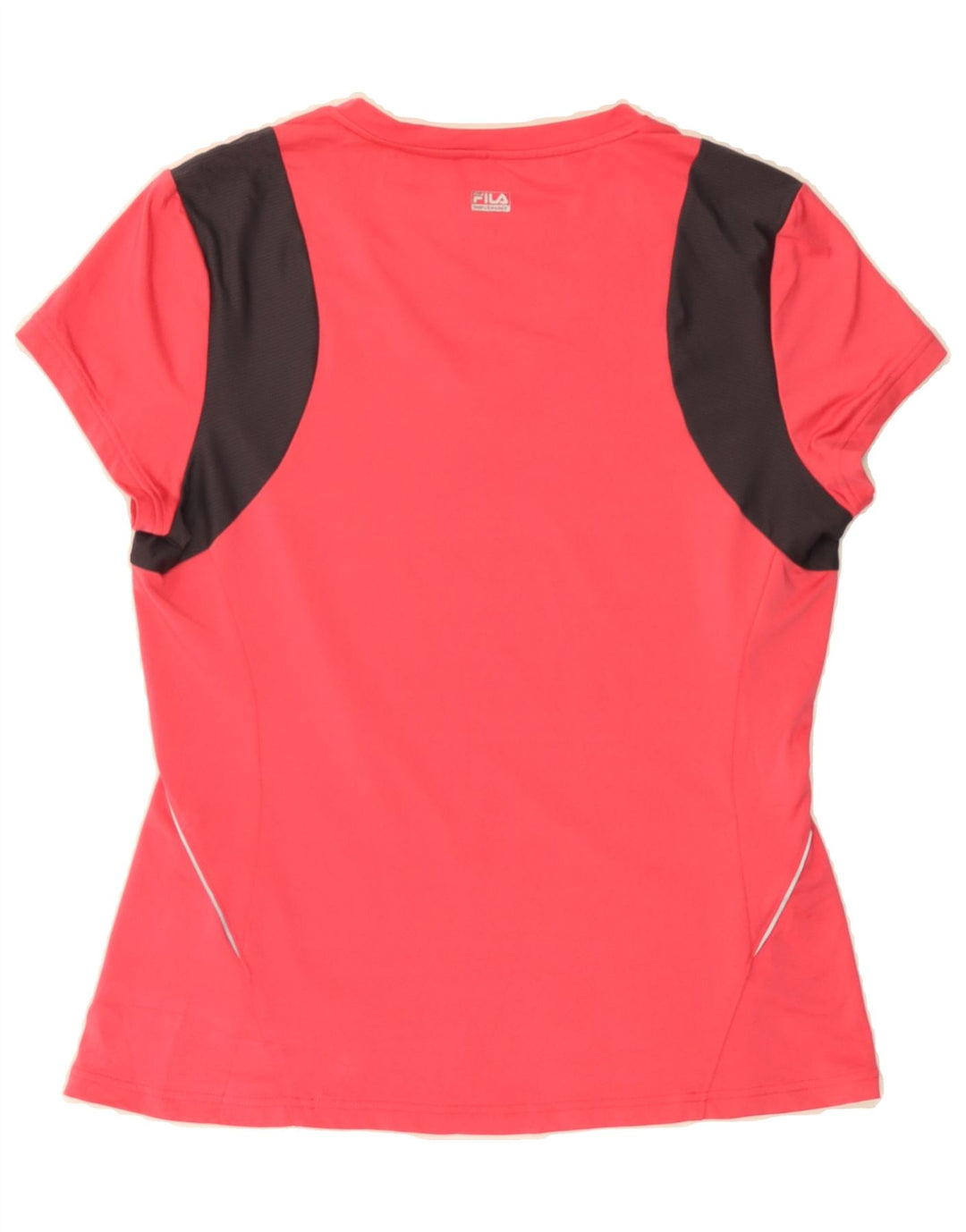 FILA Womens T-Shirt Top UK 14 Large Pink Colourblock Polyester Vintage Fila and Second-Hand Fila from Messina Hembry 
