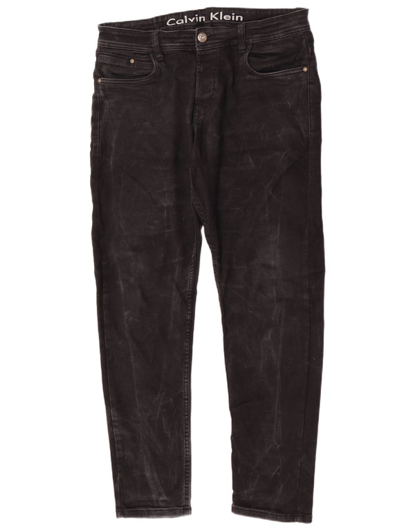 Jeans slim da uomo Calvin Klein W35 L29 cotone nero