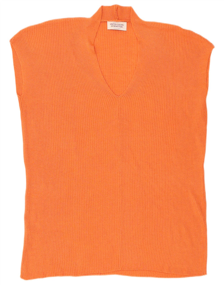 Canotta oversize da donna Benetton UK 14 Viscosa arancione medio