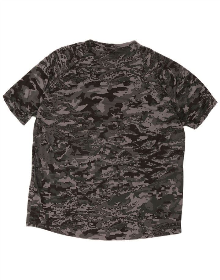 Maglietta da uomo Under Armour Top 2XL Poliestere mimetico grigio