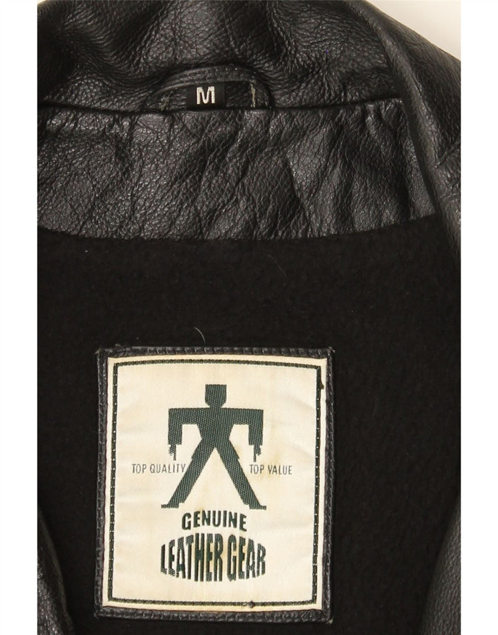 VINTAGE Mens Leather Jacket UK 38 Medium Black Leather Vintage Vintage and Second-Hand Vintage from Messina Hembry 