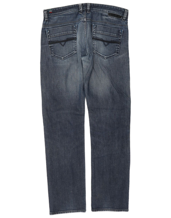 Jeans dritti da uomo Diesel W34 L33 in cotone blu