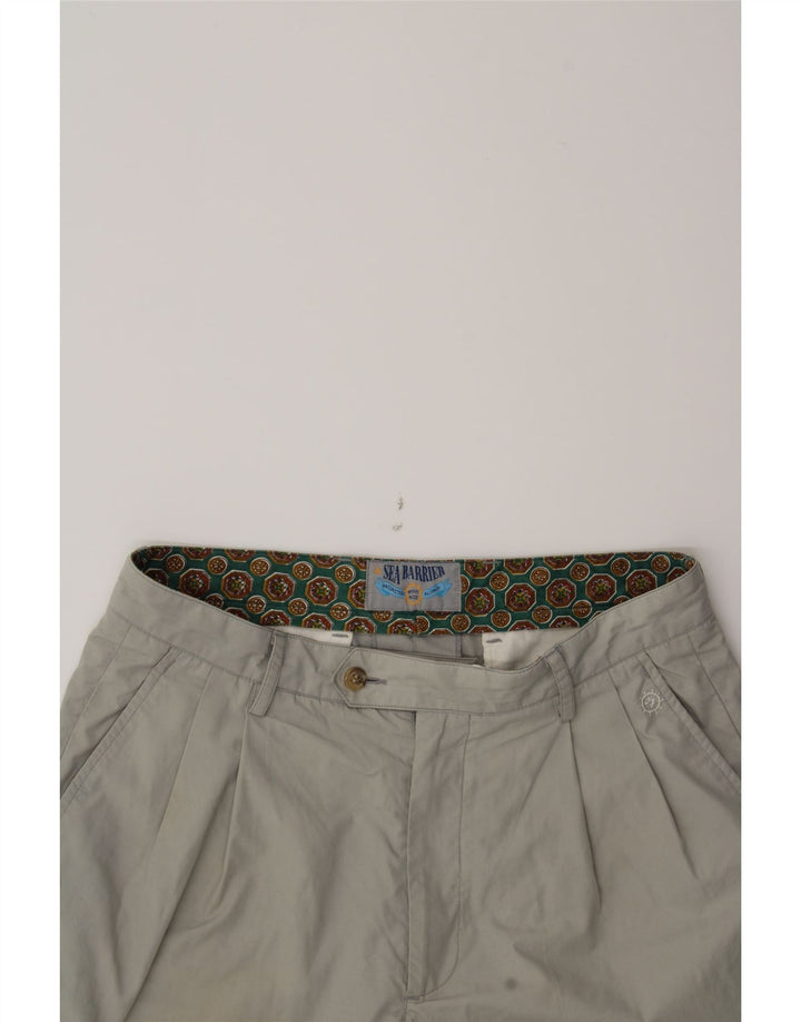 SEA BARRIER Mens Pegged Chino Shorts IT 48 Medium W38  Grey Polyester Vintage Sea Barrier and Second-Hand Sea Barrier from Messina Hembry 