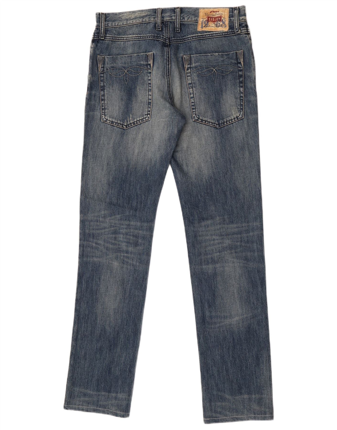 Jeans slim invecchiati da uomo Sisley W31 L33 cotone blu