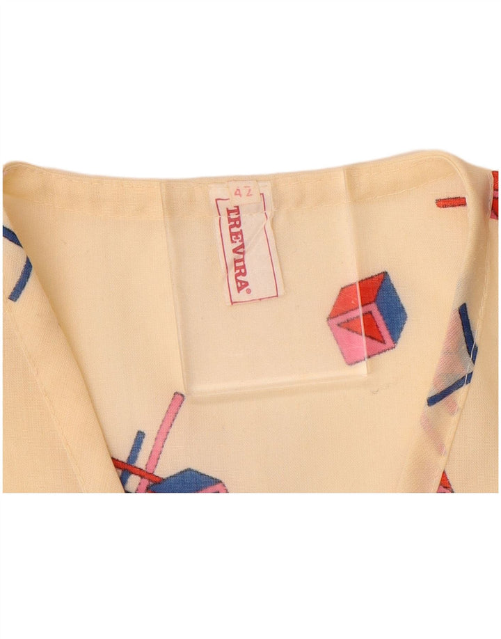 Camicetta corta a maniche lunghe da donna Trevira IT 42 Beige medio geometrico