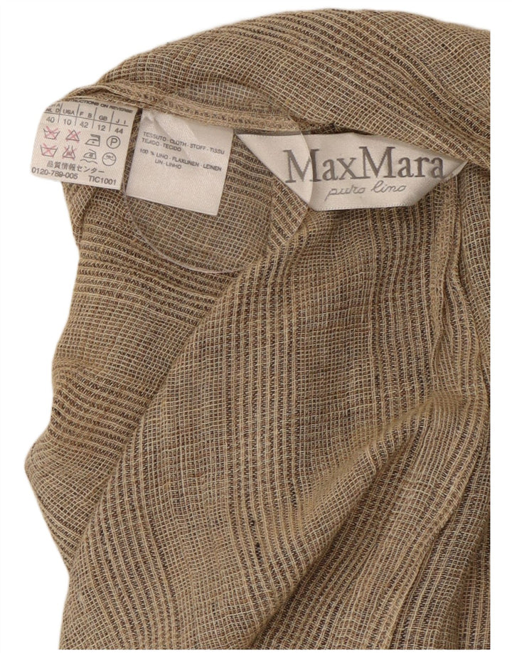 Giacca blazer lunga da donna Max Mara UK 12 Pied de poule beige medio