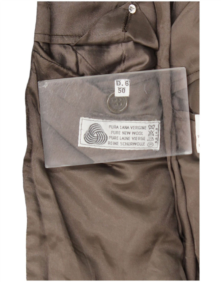 Giacca blazer vintage da uomo a 2 bottoni IT 50 grande lana vergine a quadri verdi