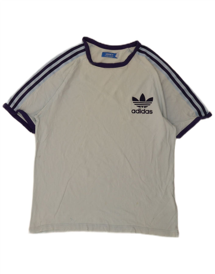 Maglietta Adidas da uomo Top Large in cotone blu