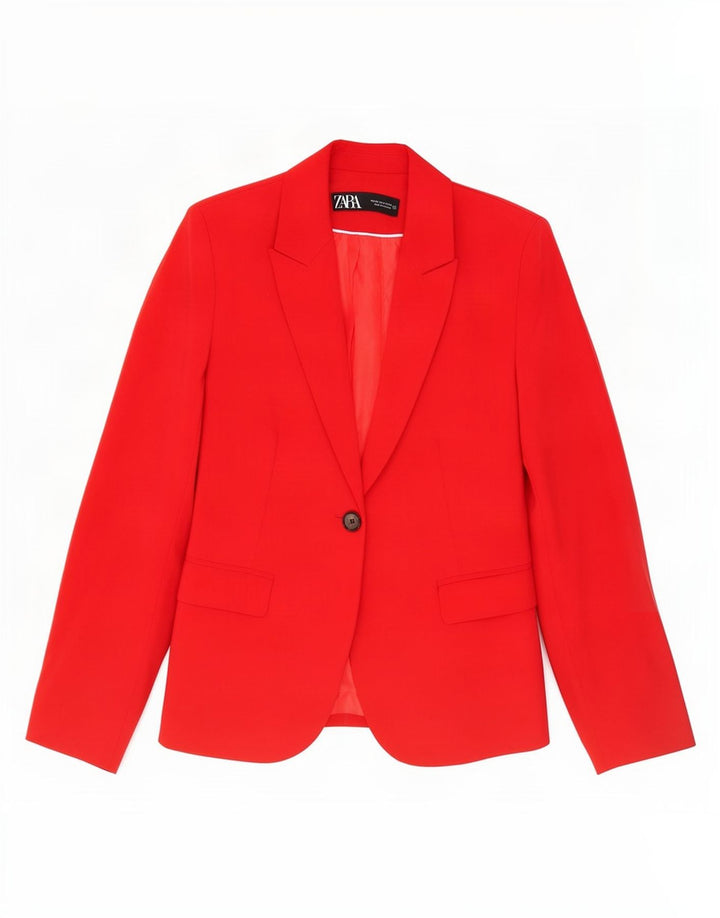Giacca blazer a 1 bottone da donna Zara EU 36 XS poliestere rosso