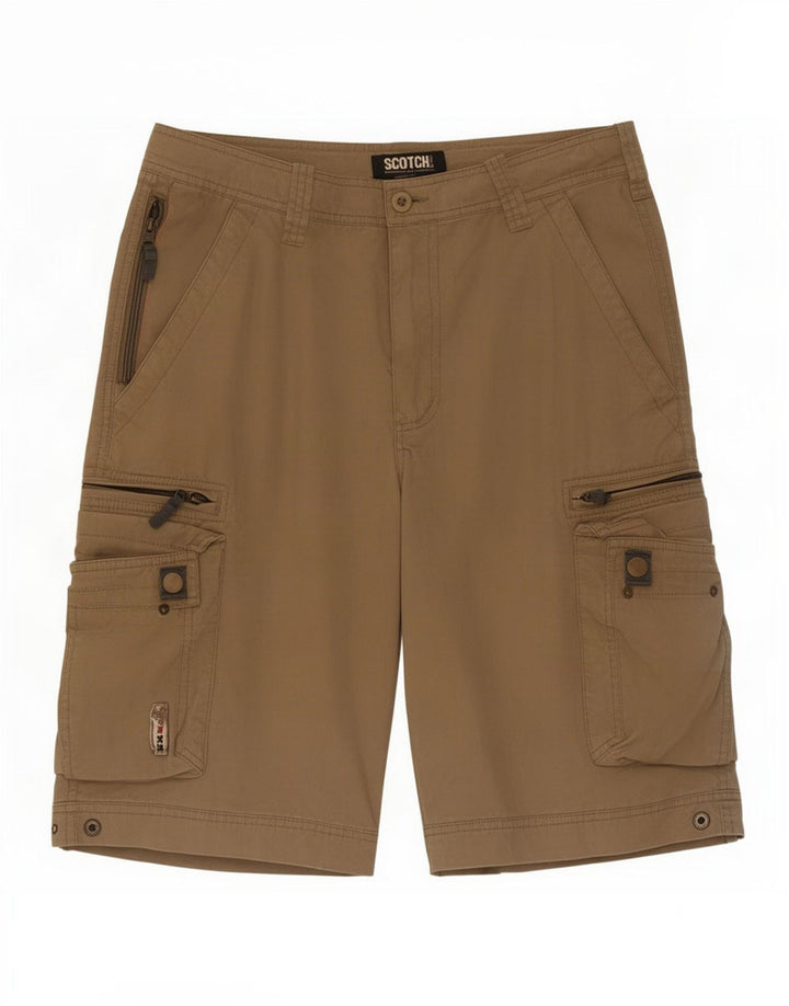 Pantaloncini cargo da uomo Scotch & Soda piccoli W29 in nylon beige