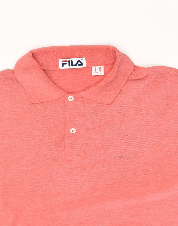 FILA Mens Polo Shirt IT 50 Medium Pink Cotton | Vintage Fila | Thrift | Second-Hand Fila | Used Clothing | Messina Hembry 