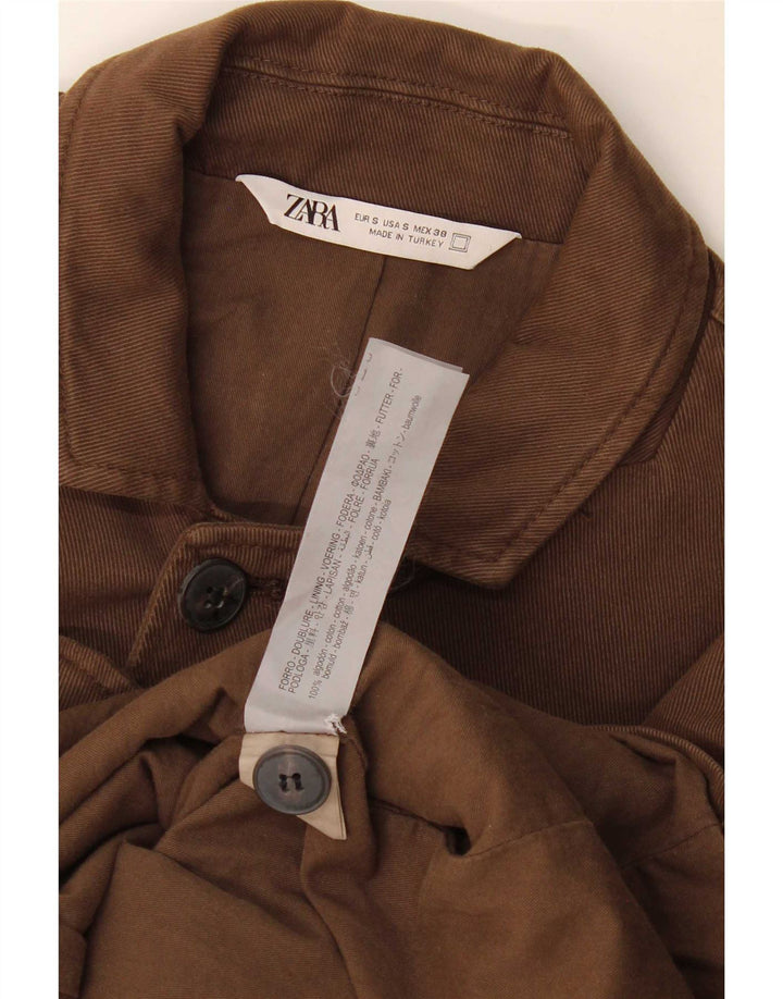 Giubbotto bomber da uomo Zara UK 36 piccolo cotone marrone