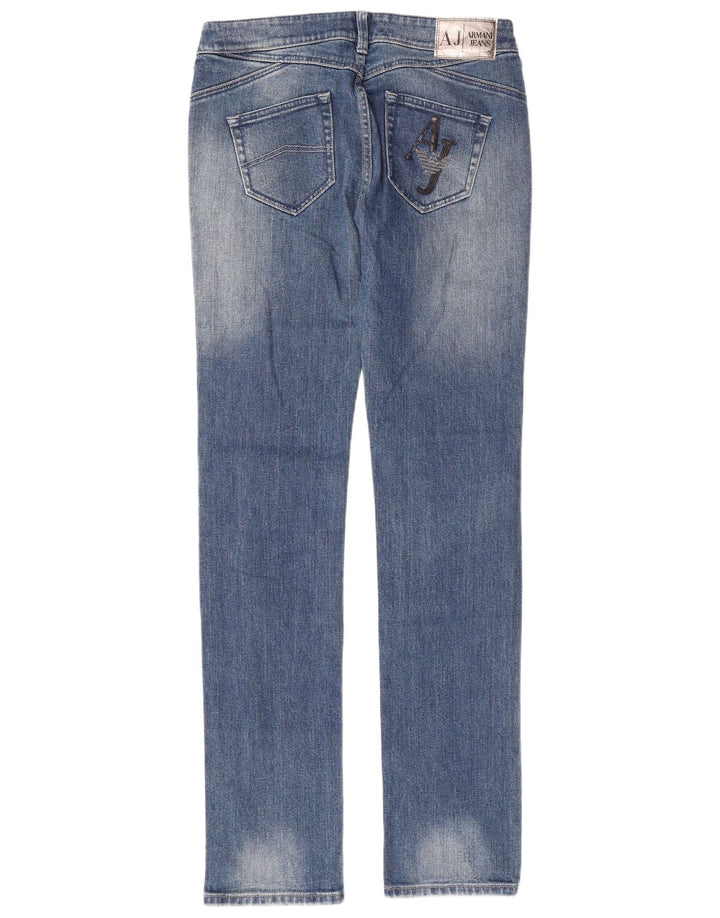 ARMANI Womens Slim Jeans W28 L34  Blue Cotton