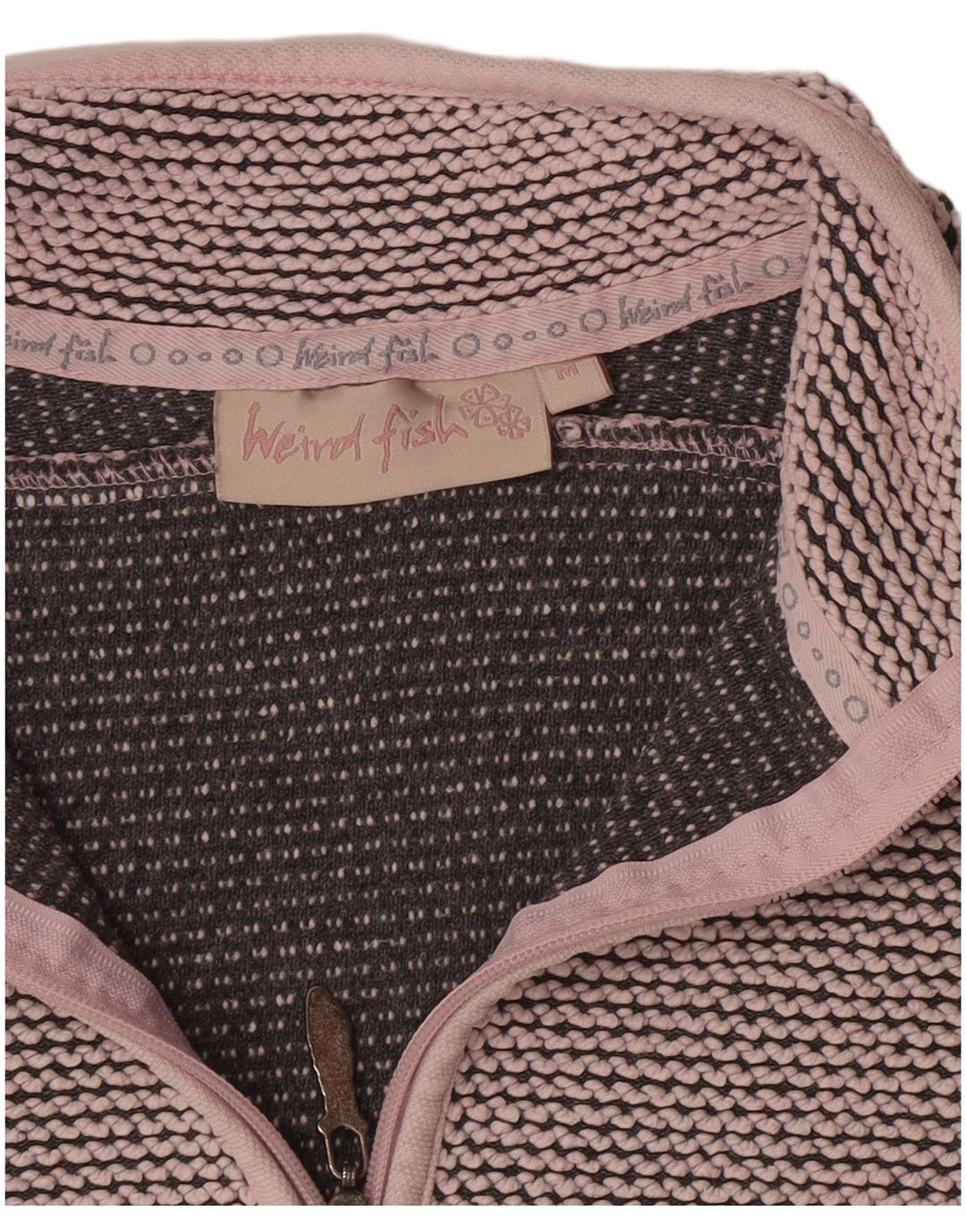 Felpa con collo con zip da donna Weird Fish Jumper UK 12 Rosa medio
