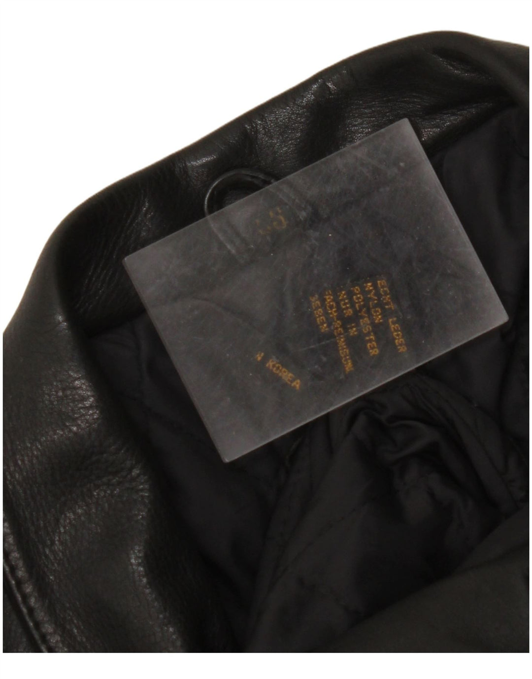 Giacca da motociclista in pelle da donna VINTAGE UK 18 XL Pelle nera