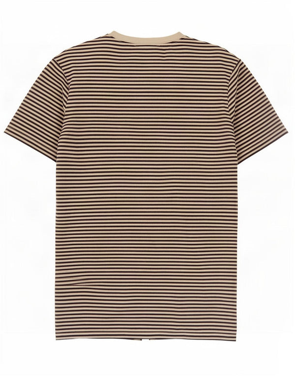 T-shirt da uomo Fred Perry Top piccolo in cotone gessato bianco
