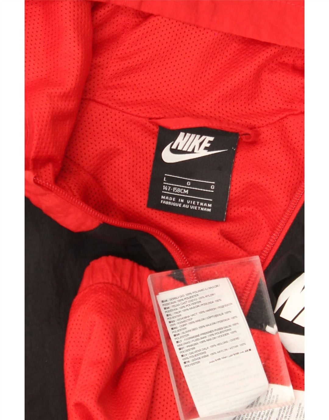 Giacca da tuta con grafica NIKE da ragazzo 12-13 anni Large Red Colourblock