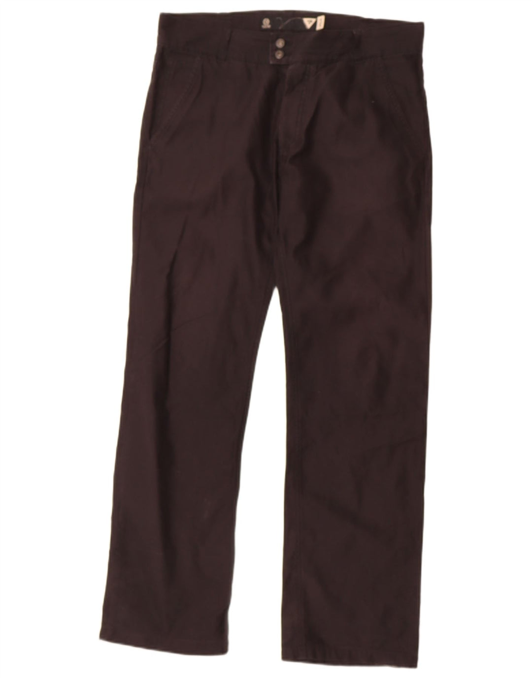 GUESS Womens Straight Suit Trousers W32 L32 Black Cotton