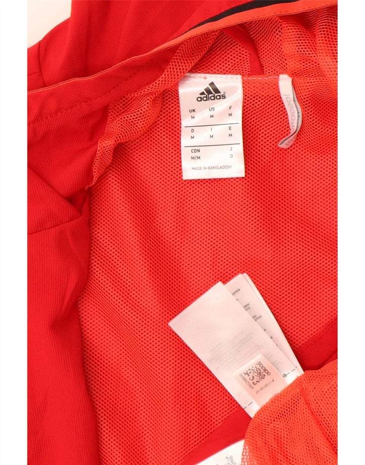 Giacca antipioggia Adidas Climacool Graphic con cappuccio da uomo UK 38 poliestere rosso medio