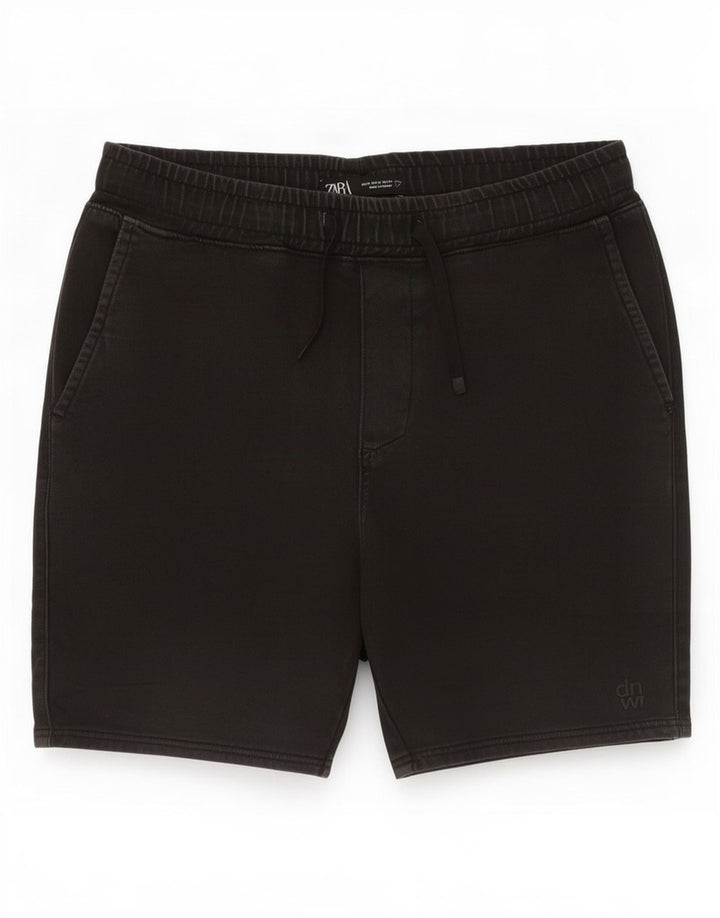 Pantaloncini Zara da uomo medi W34 in cotone nero