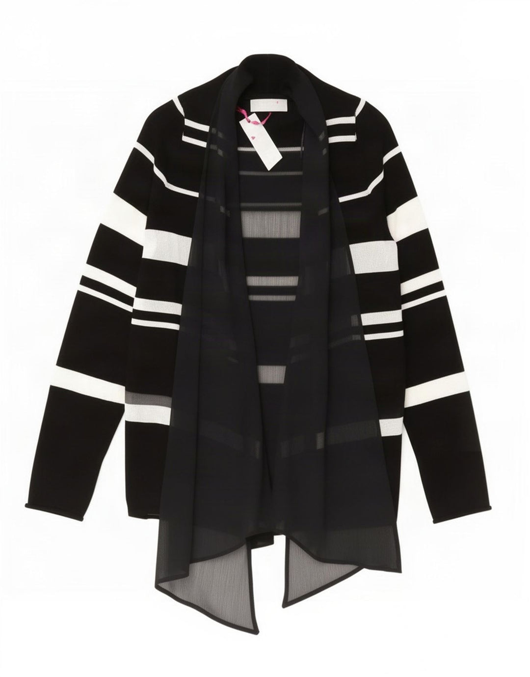 Marks & Spencer Womens Per Una Cardigan asimmetrico Top UK 16 Large Nero