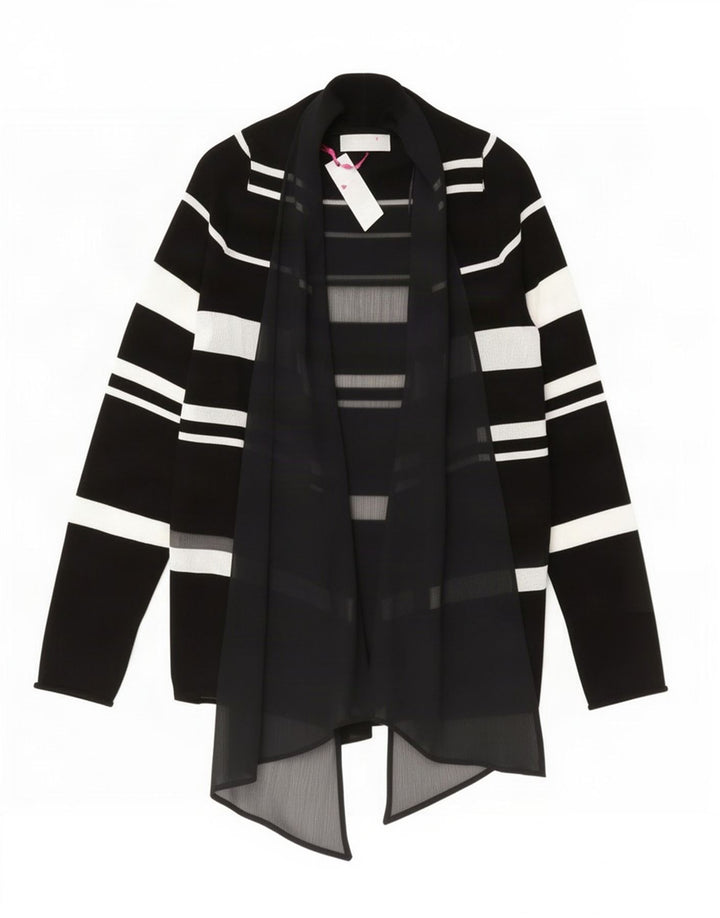 Marks & Spencer Womens Per Una Cardigan asimmetrico Top UK 16 Large Nero