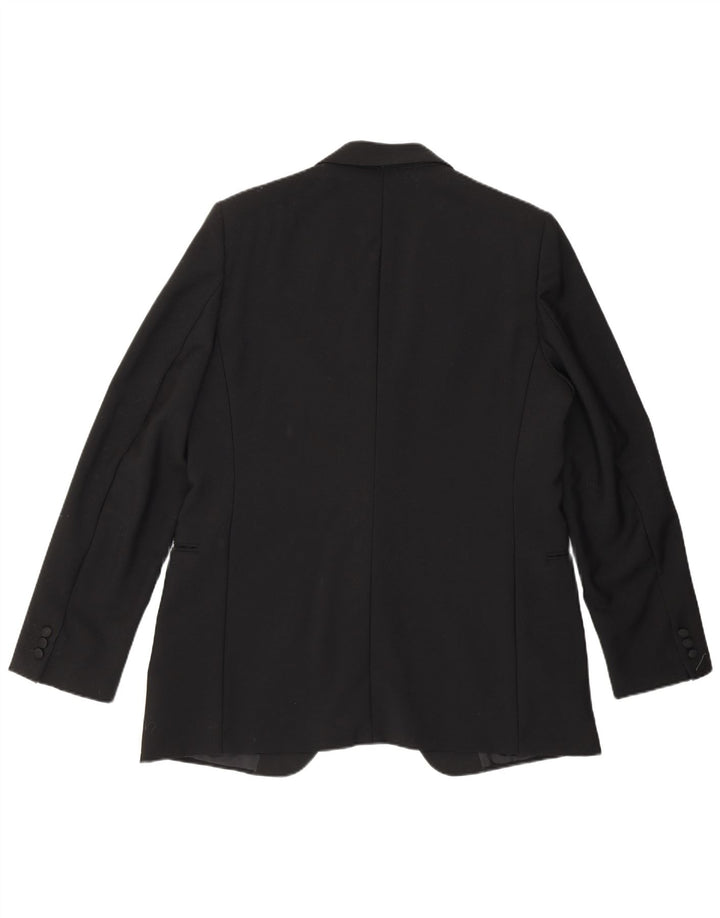 Giacca blazer da uomo a 1 bottone Redaelli UK 40 grande lana nera